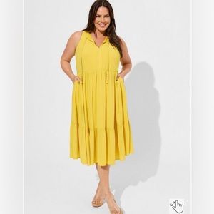Torrid Midi Tiered Dress Excellent Condition Size 2x